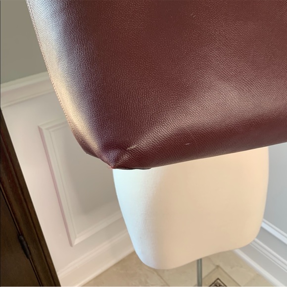 Coach Reversible Burgundy Cranberry Leather Tote - Picture 3 of 11